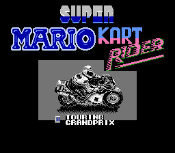 Super Mario Kart Raider Title Screen